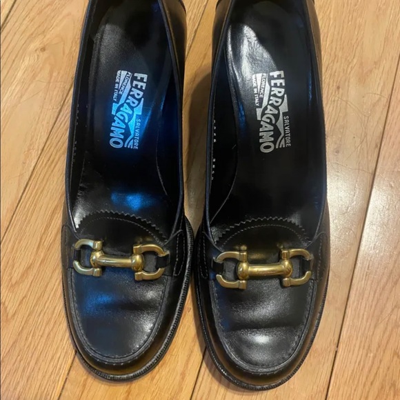 SOLD Salvatore Ferragamo Leather Pumps Loafers Heels - Picture 6 of 8